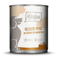 Produktbild von MjAMjAM Hundefutter Pferd mit hohem Fleischanteil und Monoprotein Stückchen in Soße für Adult 6 x 800 g Dose - 800 g