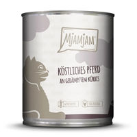 Produktbild von MjAMjAM Hundefutter Pferd mit Stückchen in Sauce für Adult 6 x 800 g Dose Monoprotein mit hohem Fleischanteil - 800 g