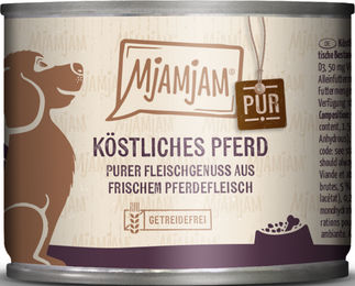 MjAMjAM Hundefutter Pferd pur Stückchen in Sauce Monoprotein Getreidefrei Adult 6 x 200 g - 6 x 200 g – Bild 1 von 5