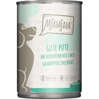 Produktbild von MjAMjAM Hundefutter Pute mit gekochtem Reis und gedämpfter Zucchini 6x400g