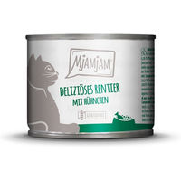 Produktbild von MjAMjAM Hundefutter Rentier mit Huhn Stückchen in Sauce getreidefrei ohne Zucker 6x200g