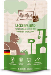 Produktbild von MjAMjAM Hundefutter Rind mit hohem Fleischanteil 12x125g