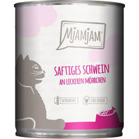 Produktbild von MjAMjAM Hundefutter Schwein an Möhrchen Stückchen in Sauce ohne Zucker 6x800g