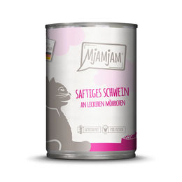 Produktbild von MjAMjAM Hundefutter Schwein mit Möhrchen in Sauce getreidefrei und ohne Zucker 6x400g