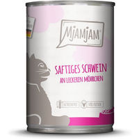 Produktbild von MjAMjAM Hundefutter Schwein mit Möhrchen Stückchen in Sauce getreidefrei und ohne Zucker 6x400g