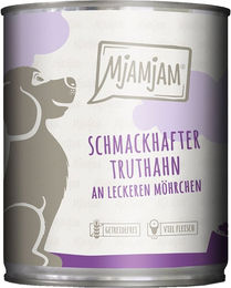 Produktbild von MjAMjAM Hundefutter Truthahn mit Möhrchen Stückchen in Sauce 6x800g