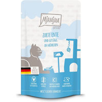 Produktbild von MjAMjAM Katzen Mousse Ente und Geflügel mit Möhrchen 12x125g