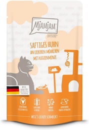 MjAMjAM Katzen Mousse Huhn mit Möhrchen Tube mit hohem Fleischanteil 48x125g – Bild 1 von 2