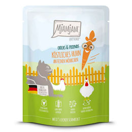 Produktbild von MjAMjAM Katzen Mousse Huhn mit Möhren Getreidefrei 6 x 300 g - 6 x 300 g