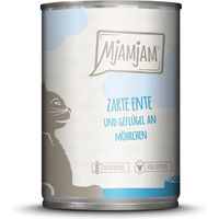 Produktbild von MjAMjAM Katzen Nassfutter Adult Ente und Geflügel mit Möhrchen in Sauce 24x800g