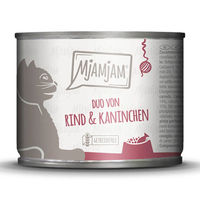 Produktbild von MjAMjAM Katzen Nassfutter Adult Rind und Kaninchen mit hohem Fleischanteil 6 x 200 g - 6 x 200 g