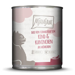 MjAMjAM Katzen Nassfutter Adult Rind und Kaninchen mit hohem Fleischanteil 6 x 800 g Dose - 6 x 800 g – Bild 1 von 2