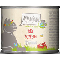 Produktbild von MjAMjAM Katzen Nassfutter Bio Schwein Monoprotein Stückchen in Soße 6 x 200 g - 6 x 200 g