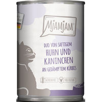 Produktbild von MjAMjAM Katzen Nassfutter Duo Huhn und Kaninchen an Kürbis Getreidefrei ohne Zucker 6 x 400 g - 24 x 400 g