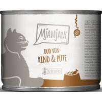 Produktbild von MjAMjAM Katzen Nassfutter Duo Rind und Pute mit Kürbis Adult 6 x 200 g glutenfrei und laktosefrei - 200 g