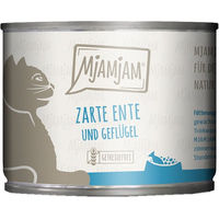 Produktbild von MjAMjAM Katzen Nassfutter Ente und Geflügel mit Möhrchen Stückchen in Sauce 6x200g