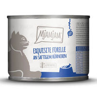 Produktbild von MjAMjAM Katzen Nassfutter Forelle und Huhn Stückchen in Sauce Adult 6 x 200 g - 200 g