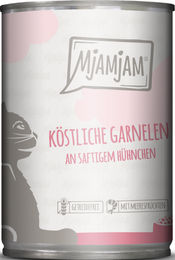 MjAMjAM Katzen Nassfutter Garnelen an Hühnchen Stückchen in Sauce Adult Getreidefrei Monoprotein 6 x 400 g - 24 x 400 g – Bild 1 von 4