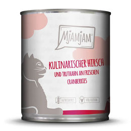 MjAMjAM Katzen Nassfutter Hirsch und Truthahn mit Cranberries getreidefrei hoher Fleischanteil 6 x 800 g - 6 x 800 g – Bild 1 von 10