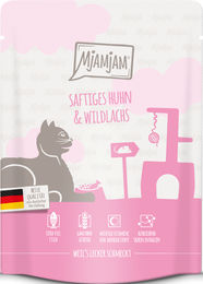 MjAMjAM Katzen Nassfutter Huhn und Wildlachs Stückchen in Sauce Adult Glutenfrei 6 x 300 g - 6 x 300 g – Bild 1 von 3