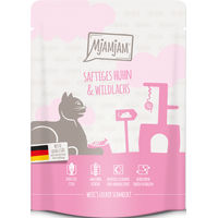 Produktbild von MjAMjAM Katzen Nassfutter Huhn und Wildlachs Stückchen in Sauce Adult Glutenfrei 6 x 300 g - 6 x 300 g