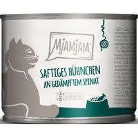 Produktbild von MjAMjAM Katzen Nassfutter Hühnchen an gedämpftem Spinat Adult 6 x 200 g - 200 g