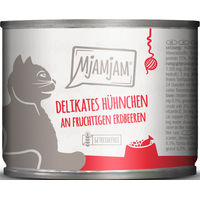 Produktbild von MjAMjAM Katzen Nassfutter Hühnchen mit Erdbeeren Adult 6 x 200 g - 6 x 200 g