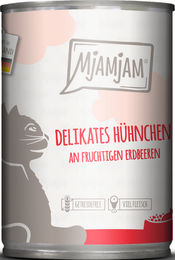 MjAMjAM Katzen Nassfutter Hühnchen mit Erdbeeren Stückchen in Sauce getreidefrei Adult 6 x 400 g - 400 g – Bild 1 von 6