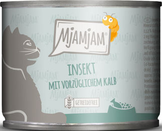 MjAMjAM Katzen Nassfutter Insekt mit Kalb Adult Getreidefrei Hypoallergen 6 x 200 g - 6 x 200 g – Bild 1 von 5