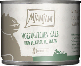 Produktbild von MjAMjAM Katzen Nassfutter Kalb und Truthahn mit Möhrchen 6x200g