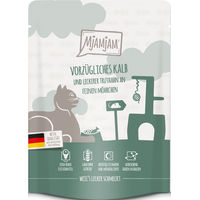 Produktbild von MjAMjAM Katzen Nassfutter Kalb und Truthahn mit Stückchen in Sauce 6 x 300 g getreidefrei - 6 x 300 g