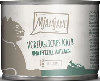 MjAMjAM Katzen Nassfutter Kalb und Truthahn Stückchen in Sauce Getreidefrei 24 x 200 g - 6 x 200 g – Bild 1 von 4