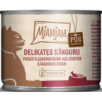 Produktbild von MjAMjAM Katzen Nassfutter Känguru pur Stückchen in Sauce Monoprotein getreidefrei hoher Fleischanteil 6 x 200 g - 6 x 200 g