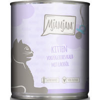 Produktbild von MjAMjAM Katzen Nassfutter Kitten Kalb mit Lachs, getreidefrei mit hohem Fleischanteil, 6 x 800 g - 800 g