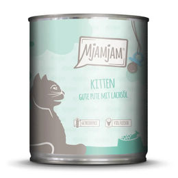 MjAMjAM Katzen Nassfutter Kitten Pute mit Lachsöl hoher Fleischanteil 6 x 800 g - 6 x 800 g – Bild 1 von 2