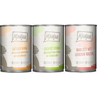 Produktbild von MjAMjAM Katzen Nassfutter Mixpaket Huhn Rind und Herzen 24x400g