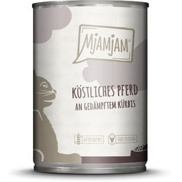 MjAMjAM Katzen Nassfutter Pferd mit Kürbis Adult Getreidefrei Hoher Fleischanteil 6 x 400 g - 6 x 400 g – Bild 1 von 7