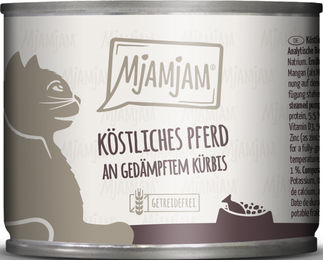 MjAMjAM Katzen Nassfutter Pferd mit Kürbis Stückchen in Sauce Getreidefrei Adult 6 x 200 g - 6 x 200 g – Bild 1 von 3