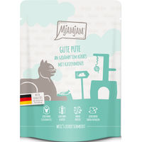 Produktbild von MjAMjAM Katzen Nassfutter Pute an gedämpftem Kürbis Stückchen in Sauce, getreidefrei und ohne Zucker, 6 x 300 g - 6 x 300 g