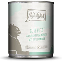 Produktbild von MjAMjAM Katzen Nassfutter Pute mit gedämpftem Kürbis Adult 24x800g