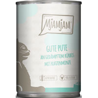 Produktbild von MjAMjAM Katzen Nassfutter Pute mit Kürbis Stückchen in Sauce getreidefrei ohne Zucker Adult 6 x 400 g - 6 x 400 g