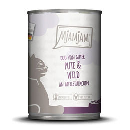 MjAMjAM Katzen Nassfutter Pute und Wild mit Stückchen getreidefrei ohne Zucker 6 x 400 g - 6 x 400 g – Bild 1 von 4