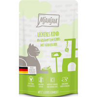 Produktbild von MjAMjAM Katzen Nassfutter Rind mit Kürbis Mousse Getreidefrei Adult 12 x 125 g - 12 x 125 g