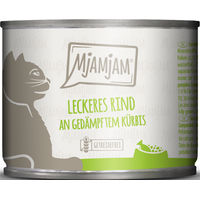 Produktbild von MjAMjAM Katzen Nassfutter Rind mit Kürbis Stückchen in Sauce getreidefrei glutenfrei Adult 6 x 200 g - 6 x 200 g