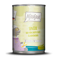 Produktbild von MjAMjAM Katzen Nassfutter Senior Duo Ente und Kaninchen getreidefrei 6 x 400 g - 400 g