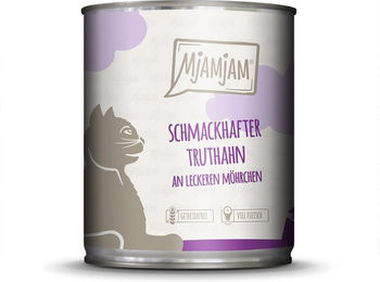 Produktbild von MjAMjAM Katzen Nassfutter Truthahn mit Möhrchen Monoprotein Adult 24x800g