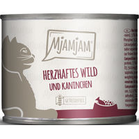Produktbild von MjAMjAM Katzen Nassfutter Wild und Kaninchen mit Heidelbeeren Stückchen in Soße Glutenfrei Adult 6 x 200 g - 6 x 200 g