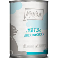 Produktbild von MjAMjAM Katzen Nassfutter Zarte Ziege mit Möhrchen Stückchen in Sauce Getreidefrei Hoher Fleischanteil 6 x 400 g - 6 x 400 g