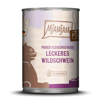 Produktbild von MjAMjAM Katzenfutter Adult Wildschwein Stückchen in Soße Monoprotein mit hohem Fleischanteil 6 x 400 g - 6 x 400 g