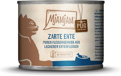 Produktbild von MjAMjAM Katzenfutter Ente mit hohem Fleischanteil 6x200g